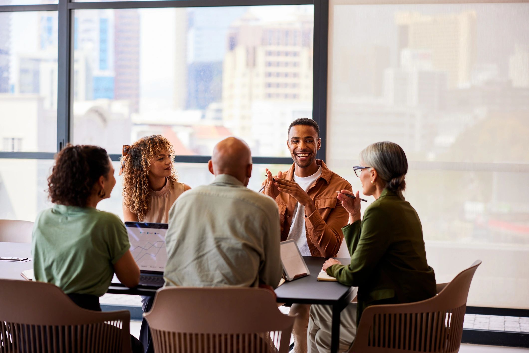 Business team meeting in a modern conference room